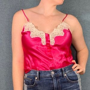 Vintage Victoria’s Secret pink/white cami top